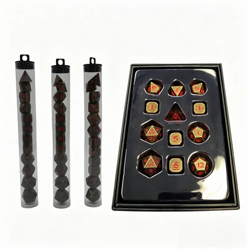 Ancient Copper Metal DND Dice Set D&D Compatible with Dungeons and Dragons Gifts TTRPG Games (2 Pack-Antique Copper+Antique Bronze)