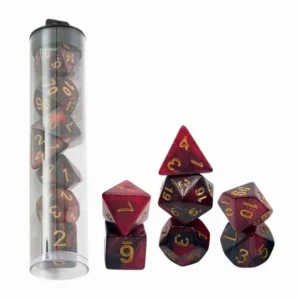 7Pieces DND Dice Set (Red Black)