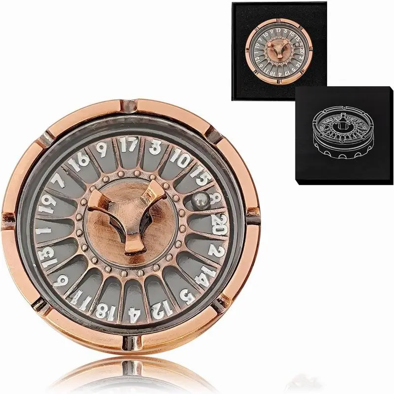 G20 Roulette Dice Spinner for DND Dice Set, D20 Dragon Metallic D&D Dice with Gift Case for DND Game, RPG Role Playing Table Game Gifts - 图片 2